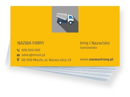 Gotowy wzór wizytówki "Usługi transportowe"