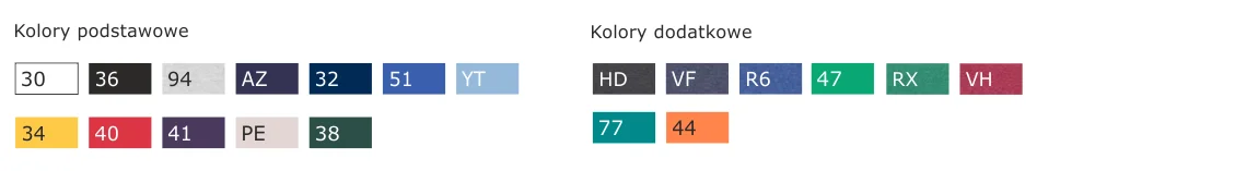 Kolory koszulek Polo 65/35 męskich